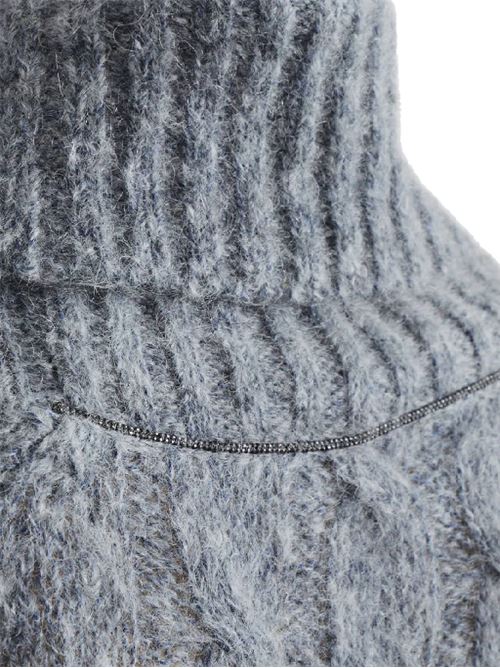 Blue-grey wool-mohair knit Brunello Cucinelli | MHM523603C1599